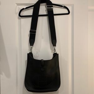 Hermes Black Pebbled Leather Bag